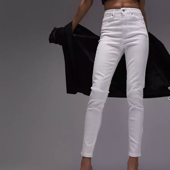 White Petite High Waist Jamie Jeans - Picture 2 of 4